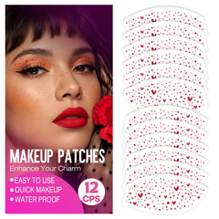 Sokfone Valentines eye speckles heart patches for subtle, playful skin decoration