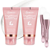 Sokgo Collagen Overnight Wrapping Mask being applied, clear gel texture