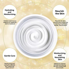 Sokgo Snail Mucin Cream texture closeup, silky and fast-absorbing