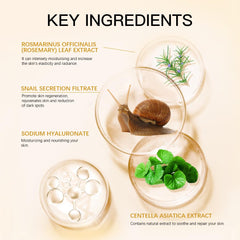 Sokgo Snail Mucin Serum dropper showing smooth application and absorption.