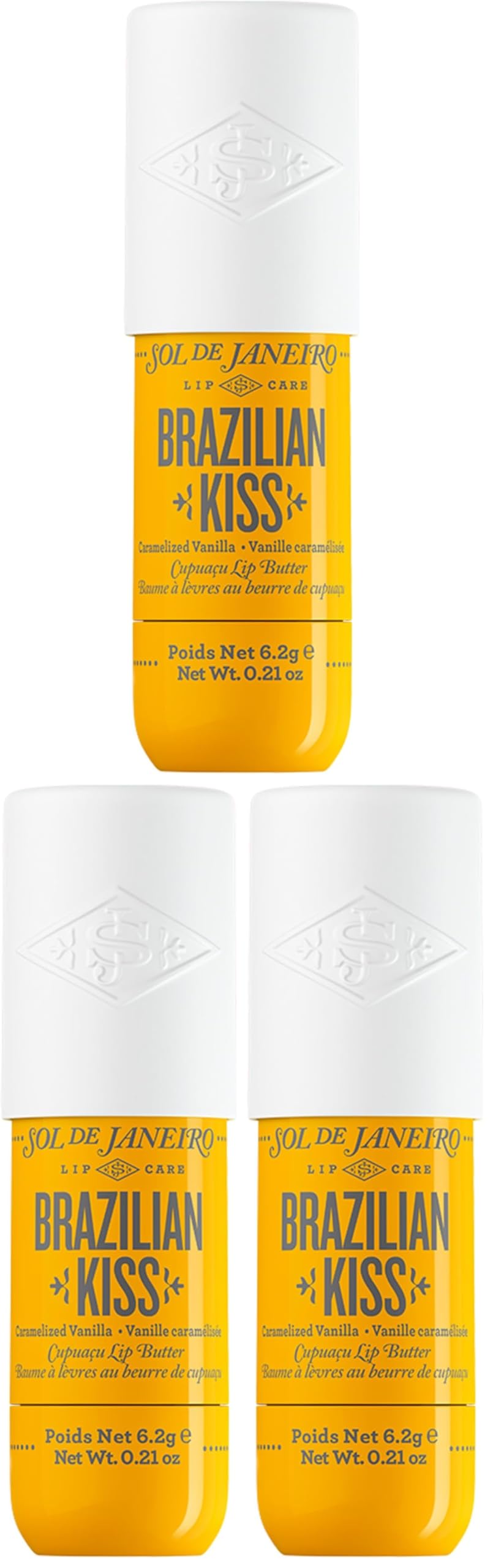 Sol de Janeiro Brazilian Kiss 3-pack front view for daily hydration