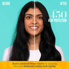 Sol de Janeiro Glossy Nourishing Hair Oil providing radiant shine on hair.