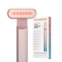 Solawave 4-in-1 wand targets face and neck for a refreshed look