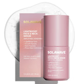 Solawave LightBoost serum bottle closeup showing premium packaging and clean formula for safe use.