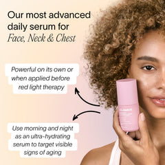 Solawave LightBoost texture being applied reveals silky coverage for even skin tone.