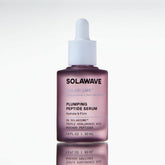 Solawave Plumping Peptide Serum bottle shows compact packaging for daily hydration.