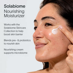 Solawave Probiotic Cloud Cream texture swatch highlighting triple hyaluronic acid moisture.