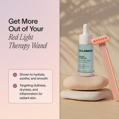 Solawave Renew Complex Serum blue tansy detail suggesting soothing hydration.