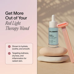Solawave Renew Complex texture on hand demonstrates glide for wand sessions.