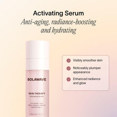 Solawave Serum texture on skin shows a smooth, cushiony glide for easy wand use.