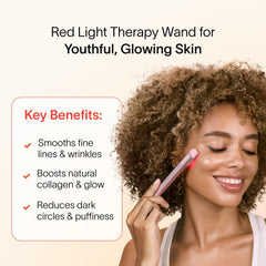 Solawave wand treats the forehead area for targeted coverage