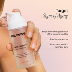 Solawave wand glide smooth application across the face.