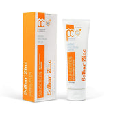 Solbar zinc sunscreen in a tube applies easily with a clear, SPF 38 protection.