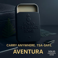 Solid Fragrance Bomb texture-application demonstrating skin-melting balm on skin