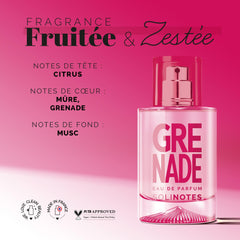 Solinotes Grenade applied on wrist, highlighting citrus and fruit notes.