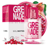 Solinotes Grenade bottle front view, a vibrant summer-ready scent for everyday freshness.