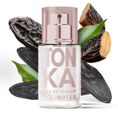 Solinotes Tonka perfume cap highlights sleek premium design for gifting.
