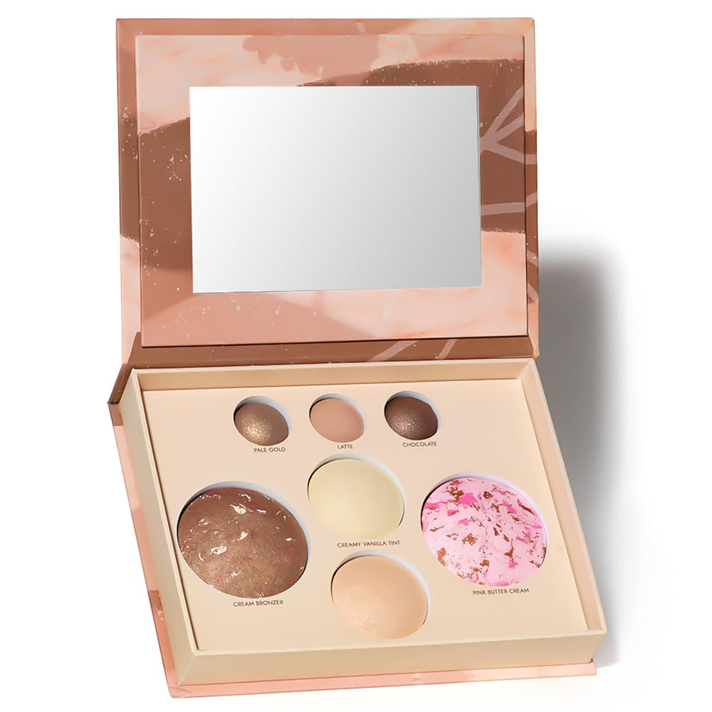 SOLLASY baked palette compact cover showcases versatile shades for on-the-go glow