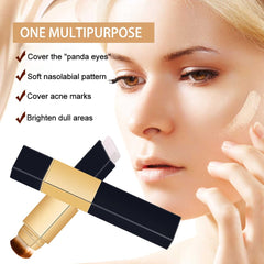 SOLOTREE 2-in-1 foundation stick brush head detail highlights silky application