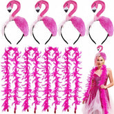 Solsew Hawaii flamingo headband close-up, ideal for summer parties