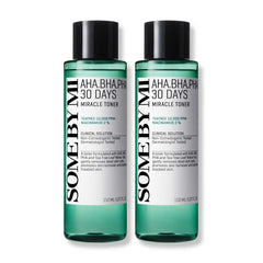 SOME BY MI AHA BHA PHA 30 Days Miracle Toner pack of 2 bottles for daily pore care.