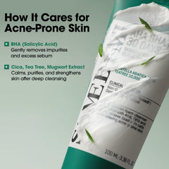 SOME BY MI Miracle Clear Foam Truecica close-up highlighting calming formula