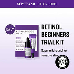 SOME BY MI Retinol Intense Trial Kit eye cream tube close-up for under-eye care.