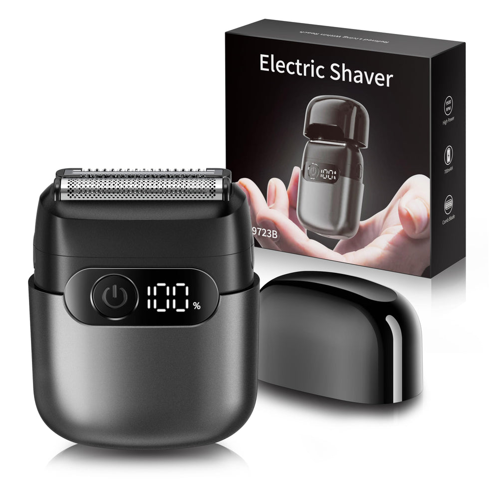 Sonatraxs electric razor travel compact design for easy portability.