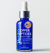 Sonora Copper Peptides Hair Growth Serum bottle showing liposomal delivery for a potential fuller look.