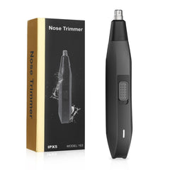 Soonsell electric nose hair trimmer front view, compact for travel and quick grooming.