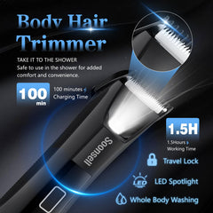 Soonsell Manscape face shaver with dual-action blades for clean lines