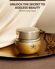 Close-up of Sooryehan Bon Firming Cream texture with matte, non-greasy finish.