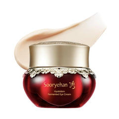 Sooryehan Hyobidam Eye Cream tube front emphasizes premium packaging for luxurious skincare