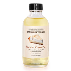 Soothing House Coconut Creme Pie Body Oil pour demonstrates quick absorption leaving no greasy afterfeel.
