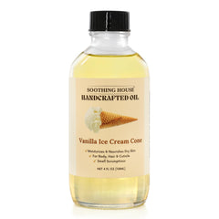 Soothing House Vanilla Ice Cream Cone Body Oil applied on arm for fast-absorbing moisture
