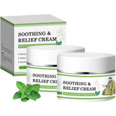 Soothing Relief Cream bottle close-up for gentle hydration
