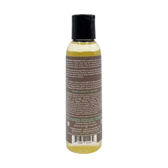 Soothing Touch herbal oil with Arnica and Juniper for spa-like care.