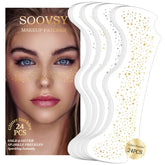 SOOVSY glitter freckles gold sheets for radiant daytime look