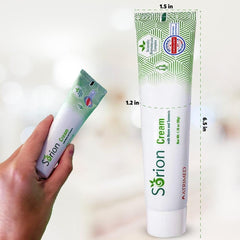 Sorion Cream ingredients highlight coconut oil, neem, turmeric for skin nourishment.