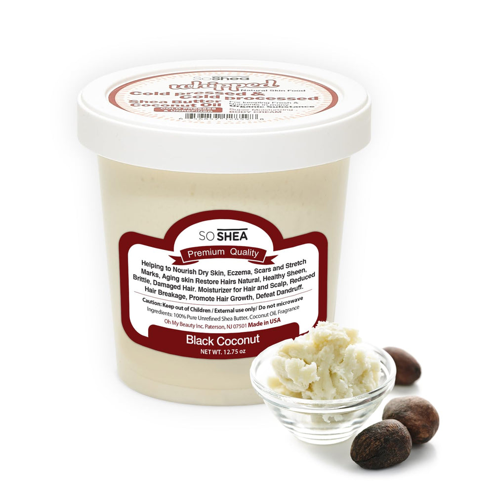 SoShea whipped shea butter in a jar provides deep hydration for the skin.