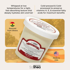 SoShea whipped texture close-up shows creamy, luxurious consistency for quick absorption.