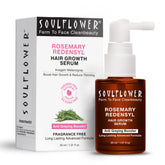 Soulflower Rosemary Redensyl serum bottle 30ml for daily scalp care.