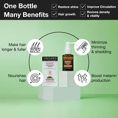 Scalp massage with Soulflower rosemary serum for a non-greasy feel.