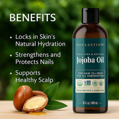 SOULSATION Jojoba Oil texture shown on skin for lightweight moisture