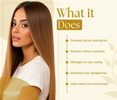 SoulSpa Pure Biotin Shampoo bottle display highlights sulfate-free cleansing