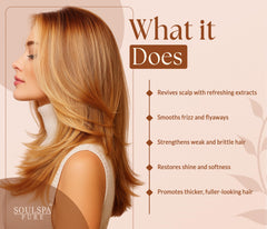 SOULSPA PURE Biotin Shampoo pump for easy daily use.