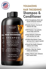 SOULSPA PURE Hair Thickening Conditioner bottle for nourished, fuller strands