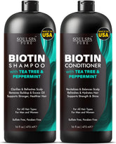 SOULSPA PURE Shampoing, bouteille arbre-à-thé et menthe-poivrée, fraîcheur du cuir chevelu.