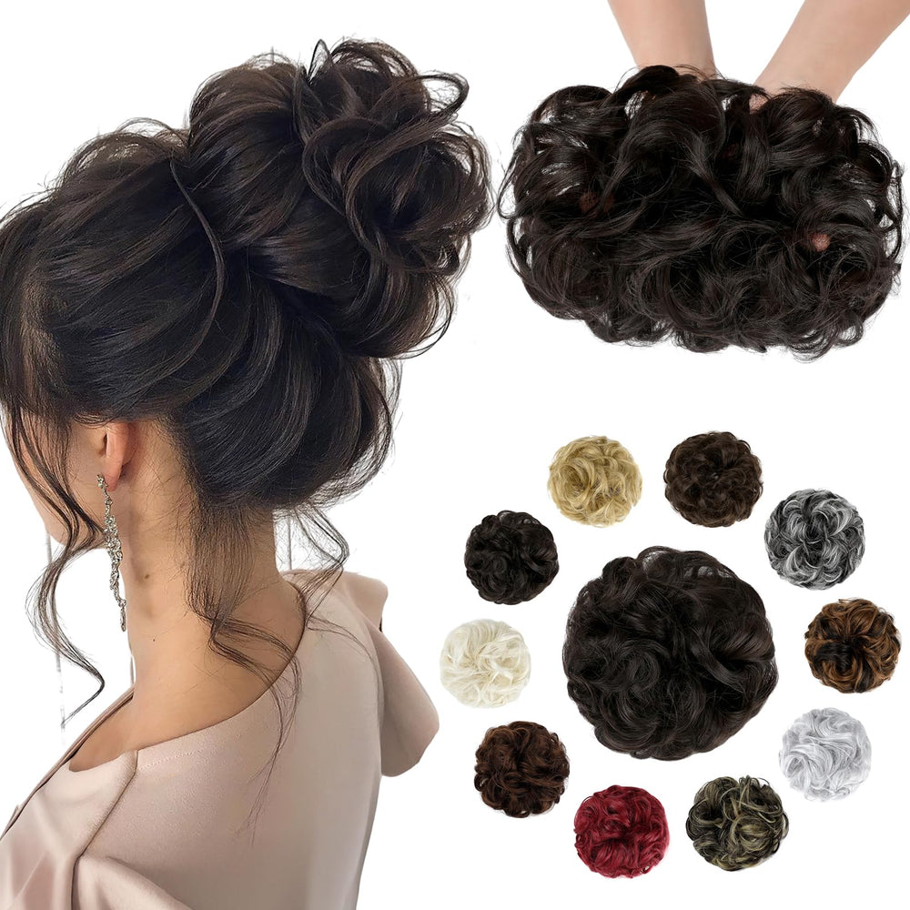Soulwigger Messy Bun Hair Piece shows fluffy bun for natural updos.