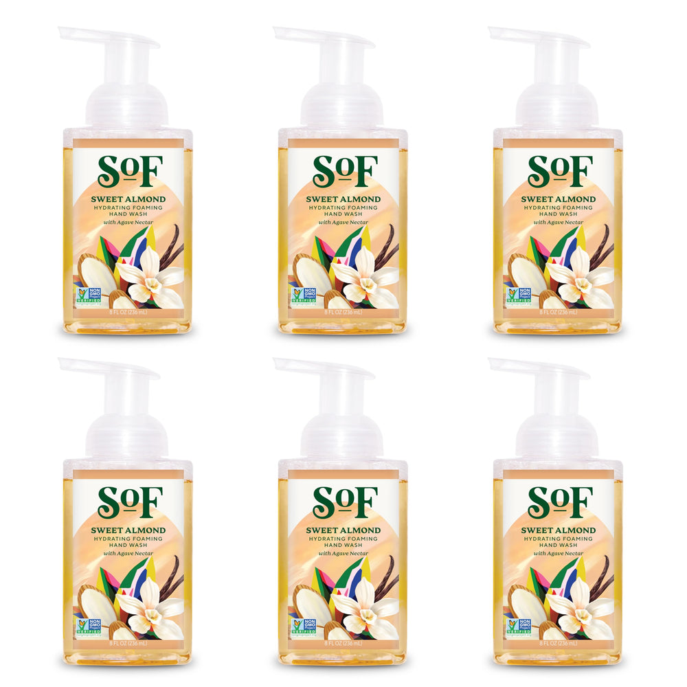 South Of France SoF hydrating foaming hand wash bottle with rich lather for refreshed hands.